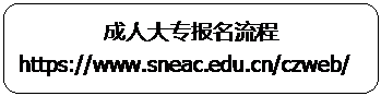 圆角矩形: 成人大专报名流程https://www.sneac.edu.cn/czweb/